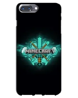 Чохол для iPhone 7 Plus з картинкою «Minecraft Diamond лого»