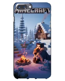 Чохол для iPhone 7 Plus з картинкою «Зимовий Minecraft»