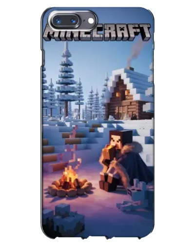 Чохол для iPhone 7 Plus з картинкою «Зимовий Minecraft»
