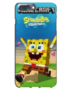 Чехол для iPhone 7 Plus с картинкой «Губка Боб Minecraft»