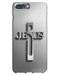 Чохол для iPhone 7 Plus з картинкою «Металевий хрест Jesus»