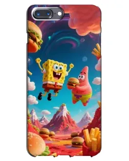 Чехол для iPhone 7 Plus с картинкой «Космический фастфуд»