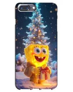 Чехол для iPhone 7 Plus с картинкой «Рождественский Спанч Боб»
