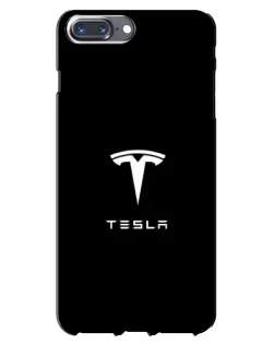 Чехол для iPhone 7 Plus с картинкой «Tesla White Logo»