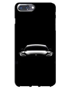 Чехол для iPhone 7 Plus с картинкой «Фары Tesla Night»
