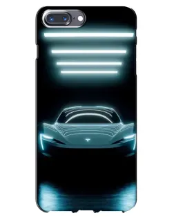 Чехол для iPhone 7 Plus с картинкой «Tesla в неоне»