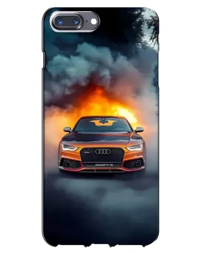 Чохол для iPhone 7 Plus з картинкою «Audi у вогняному диму»