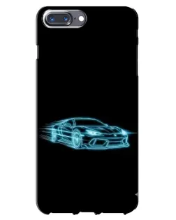 Чехол для iPhone 7 Plus с картинкой «Неоновый контур Lamborghini»