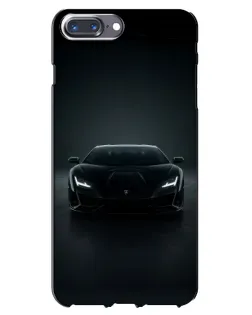 Чехол для iPhone 7 Plus с картинкой «Черный Lamborghini Aventador»