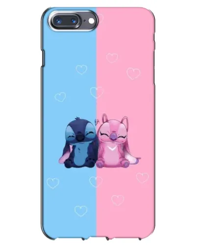 Чохол для iPhone 7 Plus з картинкою «Stitch та Angel Love»