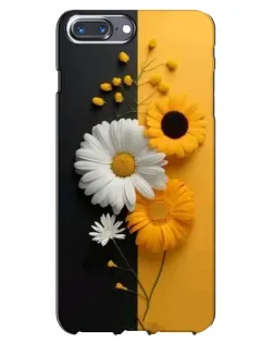 Чехол для iPhone 7 Plus с картинкой «Подсолнух и ромашка»