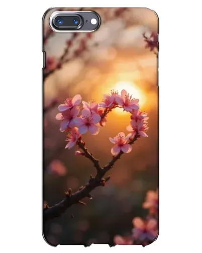 Чехол для iPhone 7 Plus с картинкой «Розовый цвет сердце на фоне заката» Чехол для iPhone 7 Plus с картинкой «Розовый цвет сердце на фоне заката»