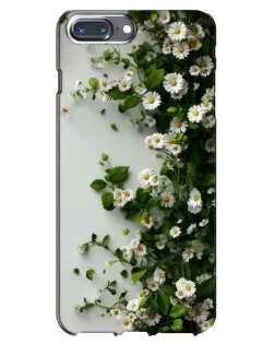 Чехол для iPhone 7 Plus с картинкой «Ветка мелких белых цветов»