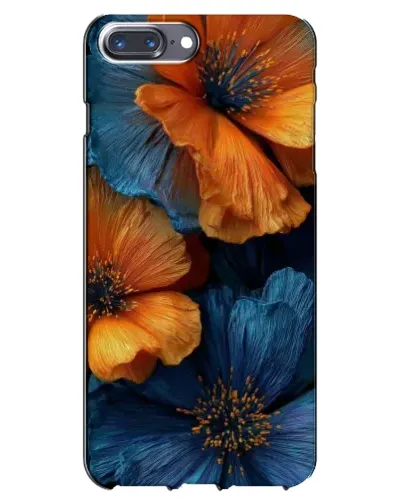 Чехол для iPhone 7 Plus с картинкой «Яркая сине-оранжевая флора» Чехол для iPhone 7 Plus с картинкой «Яркая сине-оранжевая флора»