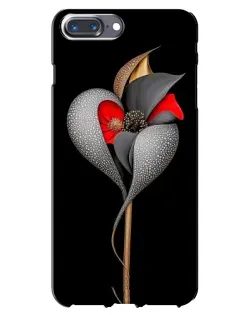 Чехол для iPhone 7 Plus с картинкой «Серебряный фантазийный цветок»