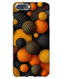 Чехол для iPhone 7 Plus с картинкой «Объемные оранжевые сферы»