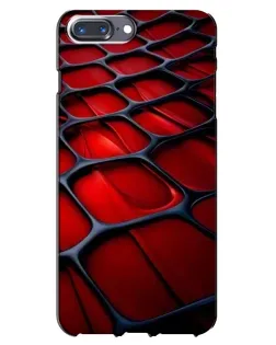 Чехол для iPhone 7 Plus с картинкой «Красная глянцевая сетка»