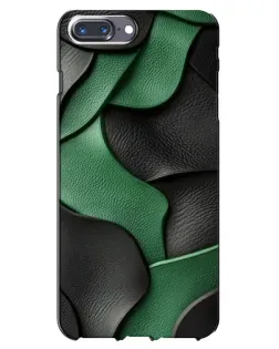 Чехол для iPhone 7 Plus с картинкой «Зеленые кожаные волны»
