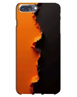 Чехол для iPhone 7 Plus с картинкой «Оранжевый разлом»