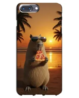 Чехол для iPhone 7 Plus с картинкой «Капибара с пиццей»
