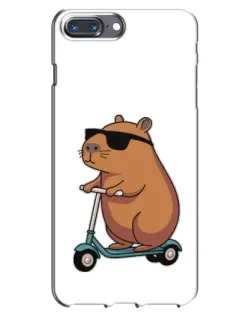 Чехол для iPhone 7 Plus с картинкой «Капибара на самокате»