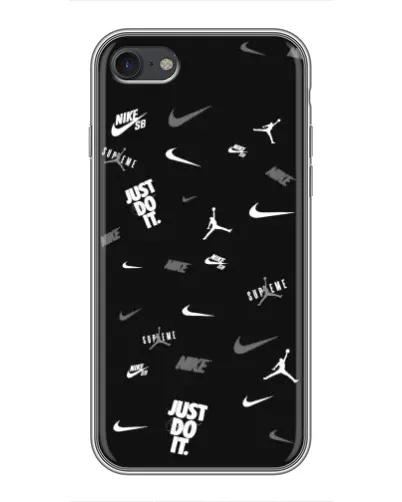 Чохол для iPhone 7 з картинкою «Nike Black Pattern»