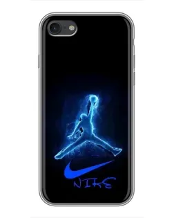 Чохол для iPhone 7 з картинкою «Jordan Neon Blue»