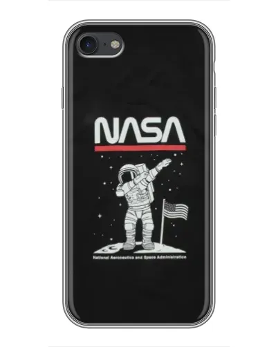 Чехол для iPhone 7 с картинкой «NASA — шагаем по Луне»