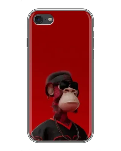 Чехол для iPhone 7 с картинкой «Bored Ape в красном»