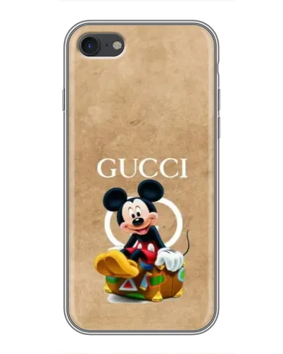 Чехол для iPhone 7 с картинкой «Микки Маус Gucci — крафт»