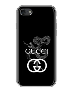 Чехол для iPhone 7 с картинкой «Gucci — серебряная змея»