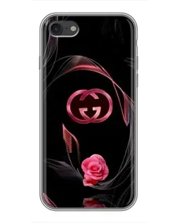 Чехол для iPhone 7 с картинкой «Gucci — неоновая роза»