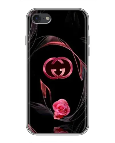 Чехол для iPhone 7 с картинкой «Gucci — неоновая роза»