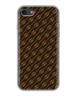 Чехол для iPhone 7 с картинкой «Gucci — золотые диагонали»