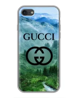 Чехол для iPhone 7 с картинкой «Gucci — горный пейзаж»
