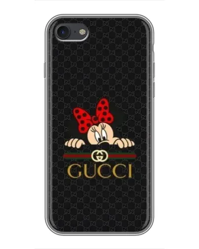 Чехол для iPhone 7 с картинкой «Минни Маус Gucci — черный»