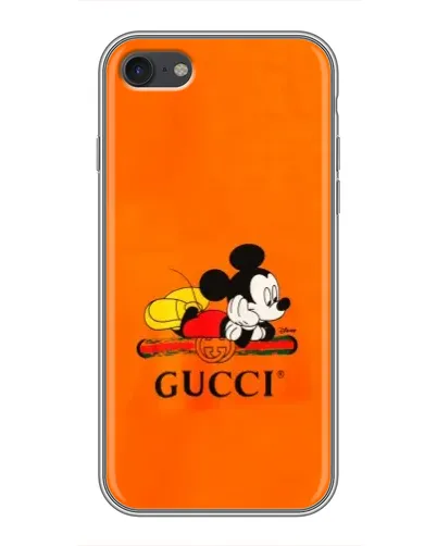 Чехол для iPhone 7 с картинкой «Микки Маус Gucci — оранж»