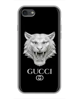 Чохол для iPhone 7 з картинкою «Gucci — срібний лев»