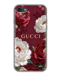 Чохол для iPhone 7 з картинкою «Gucci — бордові троянди»