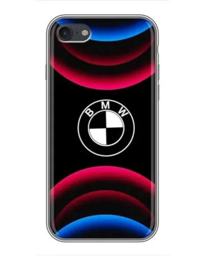 Чохол для iPhone 7 з картинкою «Логотип BMW та неонові дуги»
