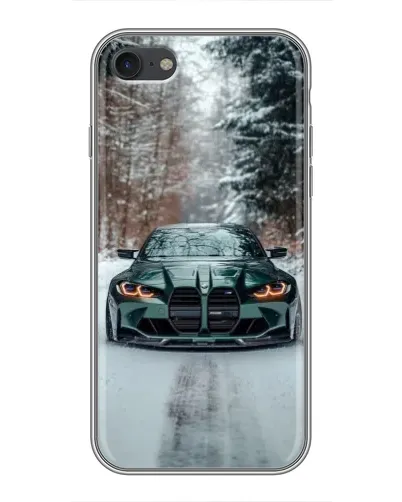 Чохол для iPhone 7 з картинкою «BMW у зимовому лісі»