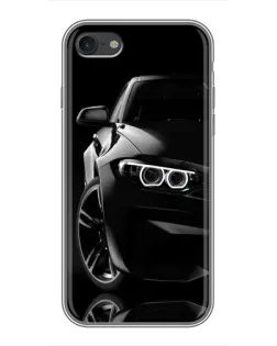 Чохол для iPhone 7 з картинкою «Чорна BMW — профіль»