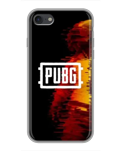 Чехол для iPhone 7 с картинкой «Яркий логотип PUBG»