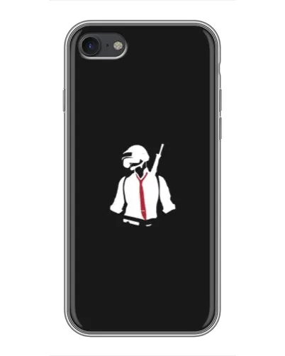Чехол для iPhone 7 с картинкой «PUBG — силуэт воина»