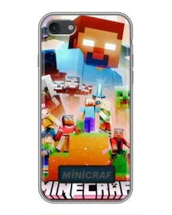 Чохол для iPhone 7 з картинкою «Minecraft герої гри»