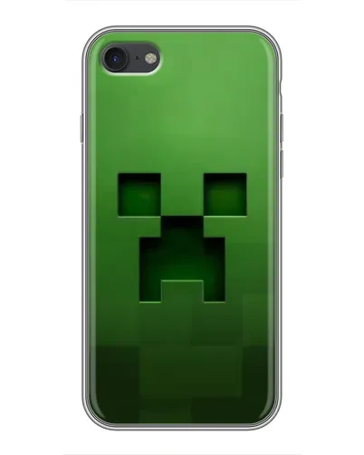 Чехол для iPhone 7 с картинкой «Крипер микро-дизайн»