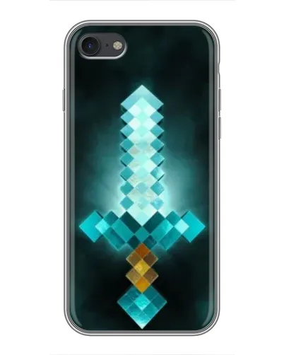 Чехол для iPhone 7 с картинкой «Алмазный меч неон»