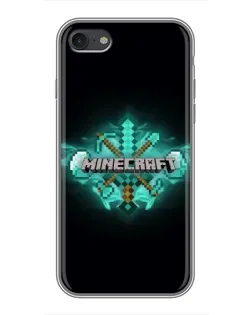 Чехол для iPhone 7 с картинкой «Minecraft Diamond лого»