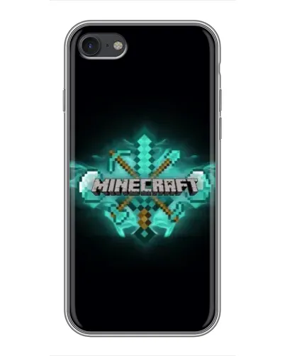 Чехол для iPhone 7 с картинкой «Minecraft Diamond лого»