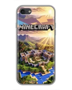 Чехол для iPhone 7 с картинкой «Minecraft панорама»